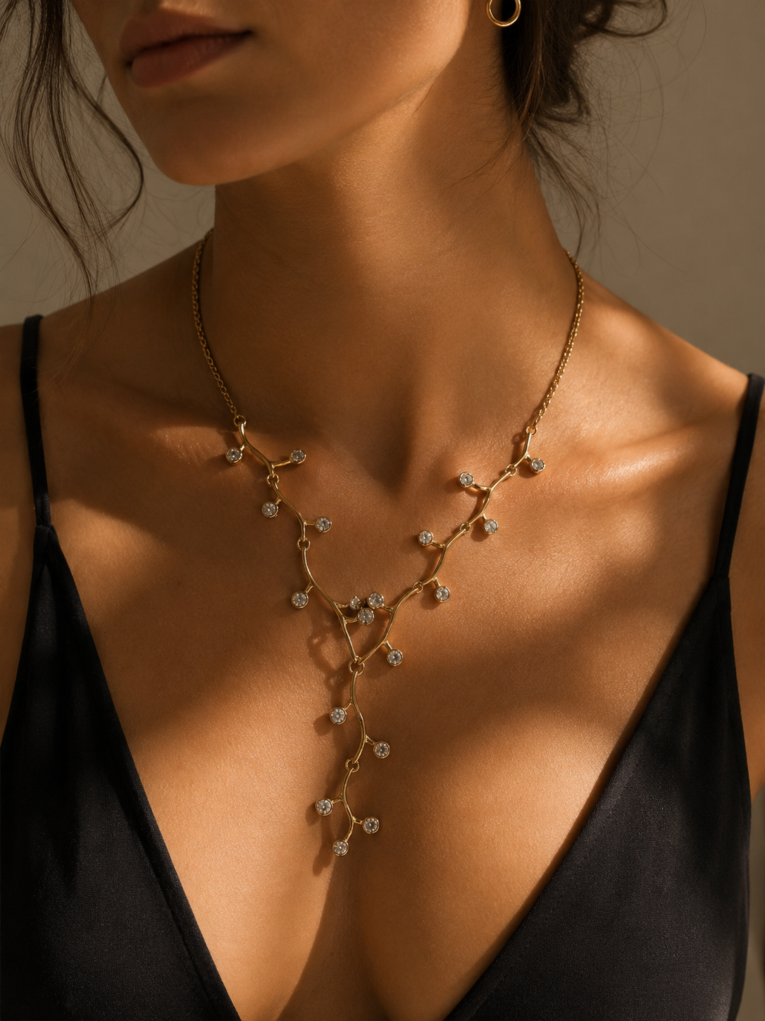 COLLIER PÉPI OR ROSE ET ZIRCONIUM