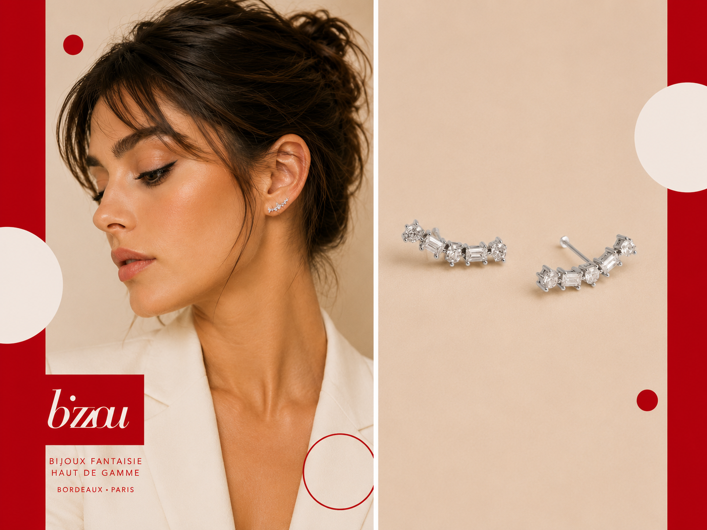 BOUBLES D'OREILLES JASMINE SILVER